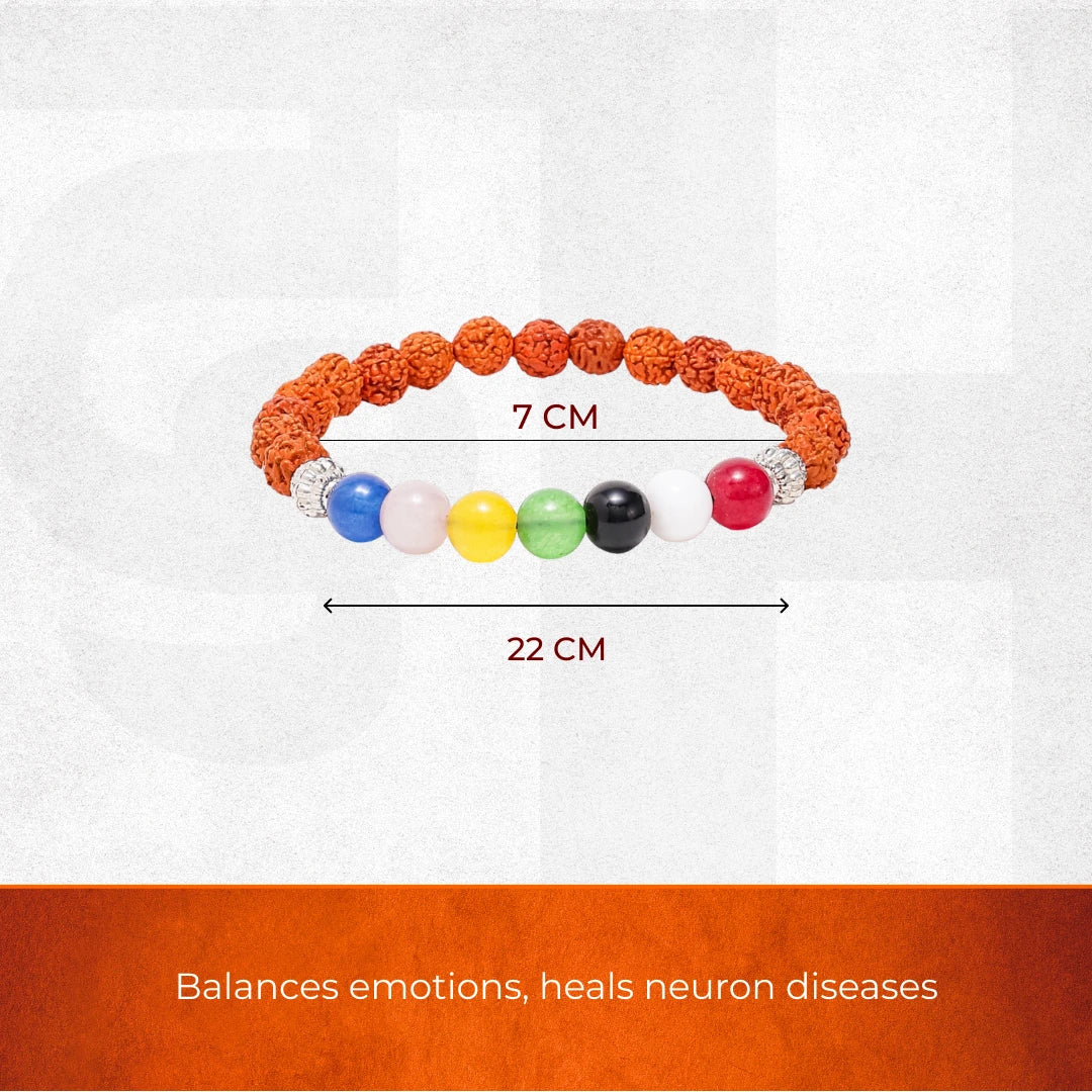 7 Chakra Rudraksha Bracelet - Image 5