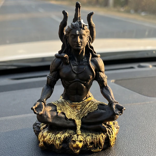 Black & Gold Shiva Idol – For Car, Office & Home - Image 3