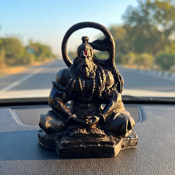 Black Hanuman Ji Idol with Tilak - Perfect for Car & Office Desks - Image 4