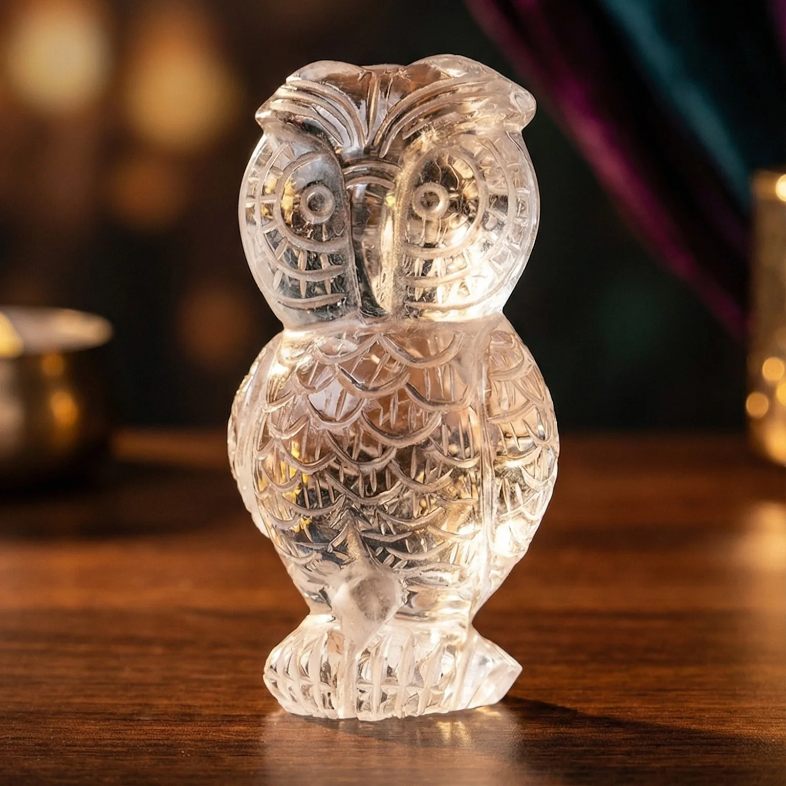 Clear Quartz Owl - Image 3