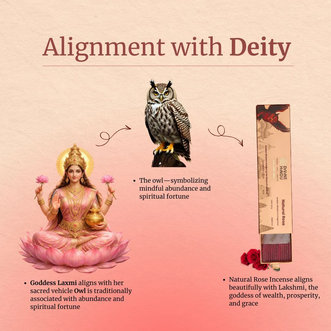 Divine Hindu Natural Rose Agarbatti / Incense Sticks (Pack of 60) - Image 3