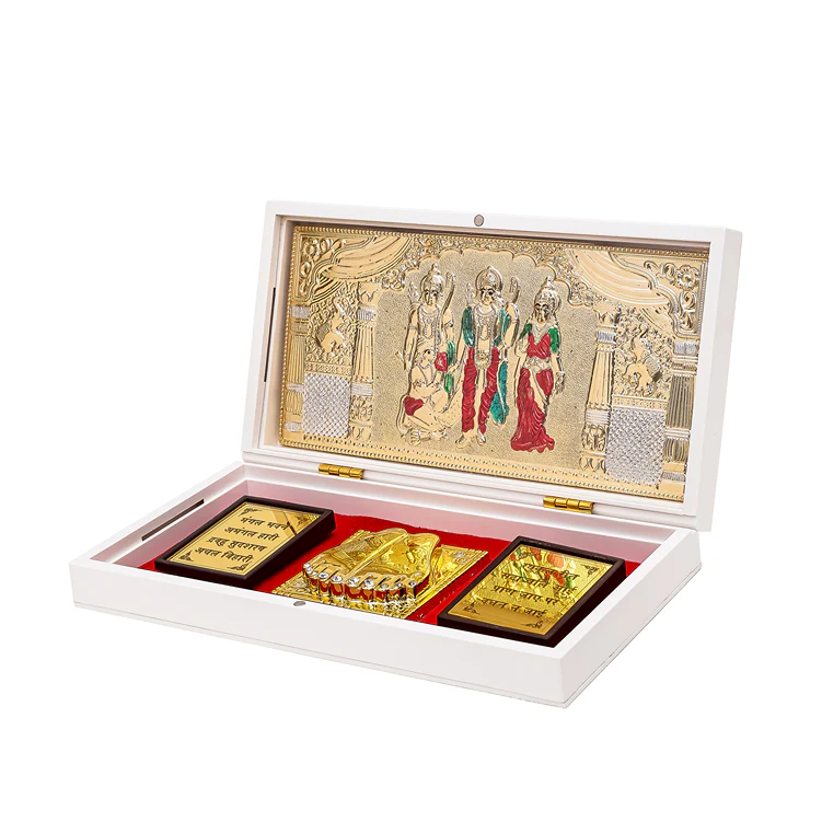 Divine Ram Darbar Pocket Temple - Gold Plated - Image 7