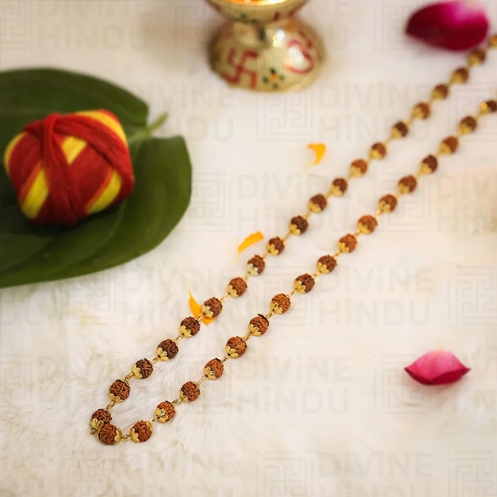 Divine Rudraksha Necklace - 54 Bead with FREE 5 Mukhi Nepali Rudraksha - Image 5