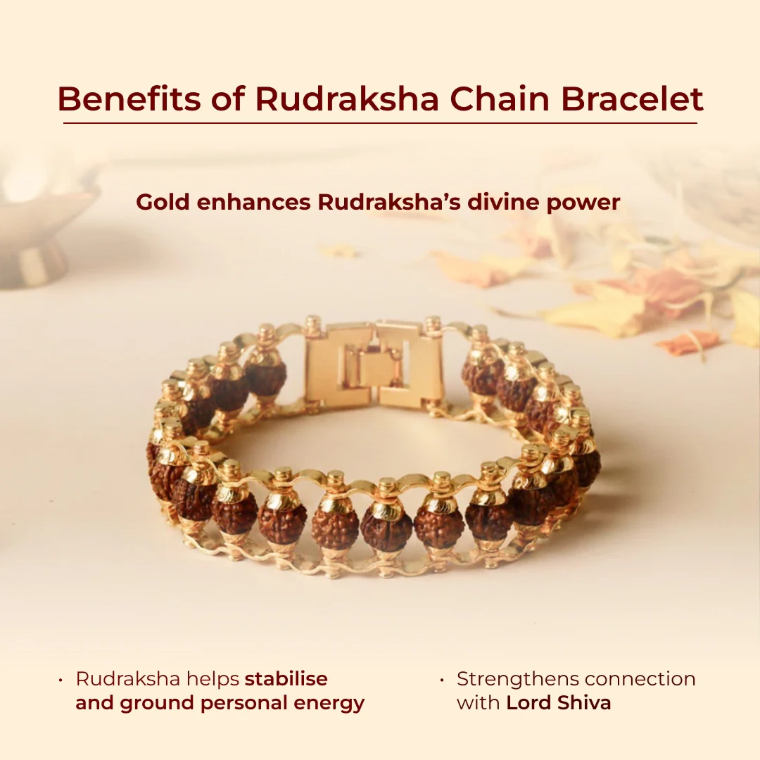 Rudraksha Chain Bracelet - Image 3