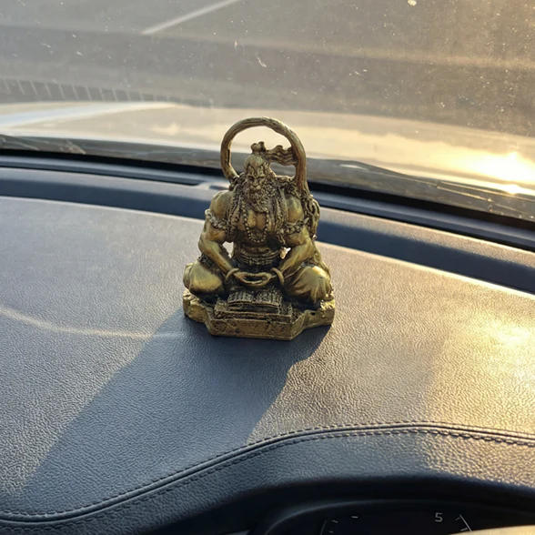 Hanuman Ji Idol: Resin Copper Finish for Home, Office & Car - Image 4