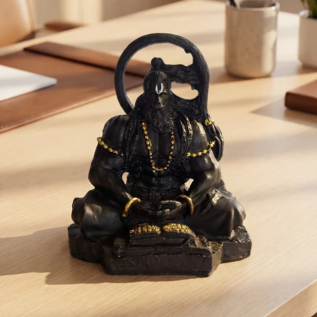 Hanuman Ji Idol with Gold Chain – For Car, Home & Office - Image 4