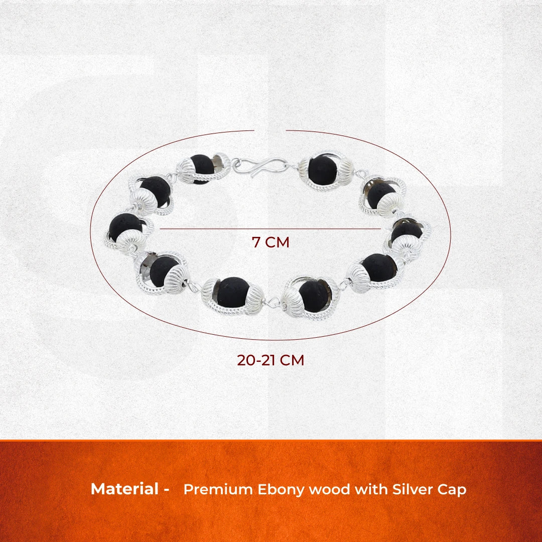 Karungali Malai Bracelet with Silver Cap with Govt. Certification - Image 5