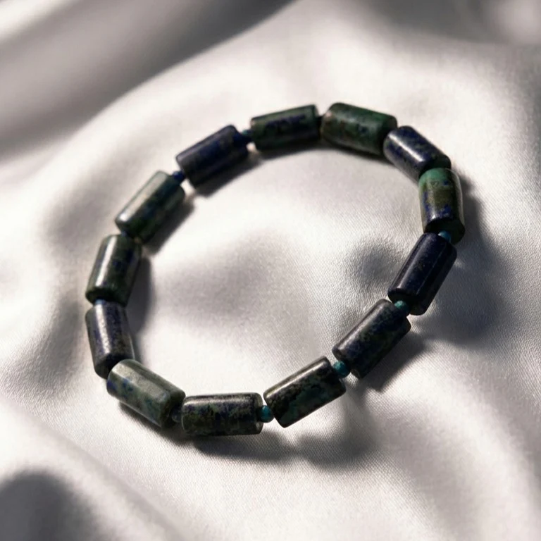 Lapis Lazuli Rectangular Stone Bracelet - Image 2