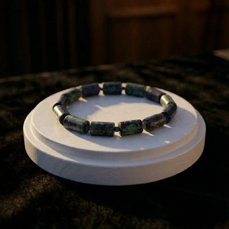 Lapis Lazuli Rectangular Stone Bracelet - Image 3