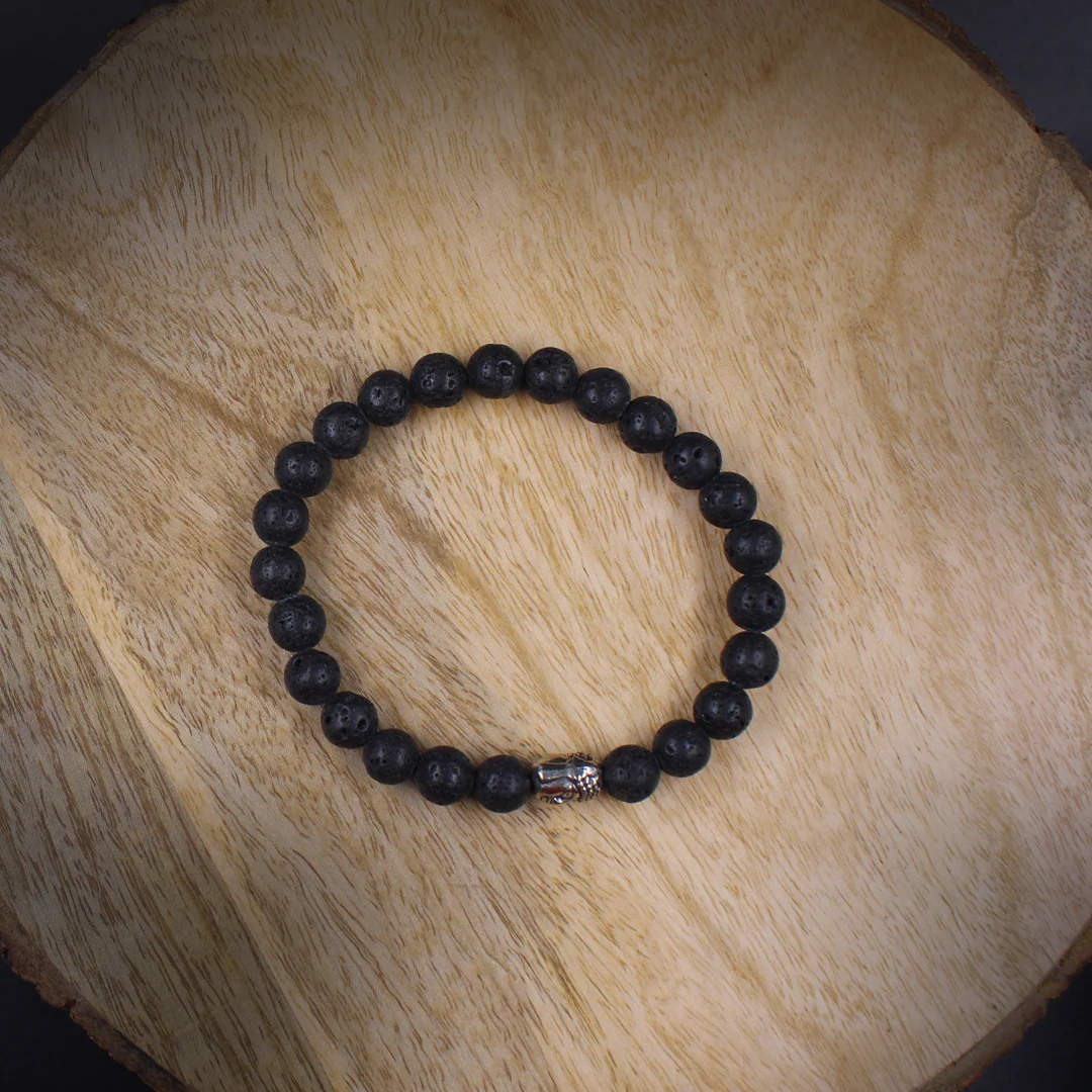 Lava Stone Buddha 7 Chakra Healing Bracelet - Image 3
