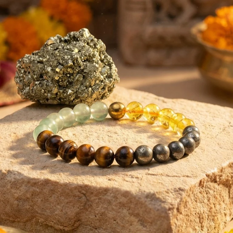 Money Magnet Bracelet & Raw Pyrite Prosperity Combo - Image 2