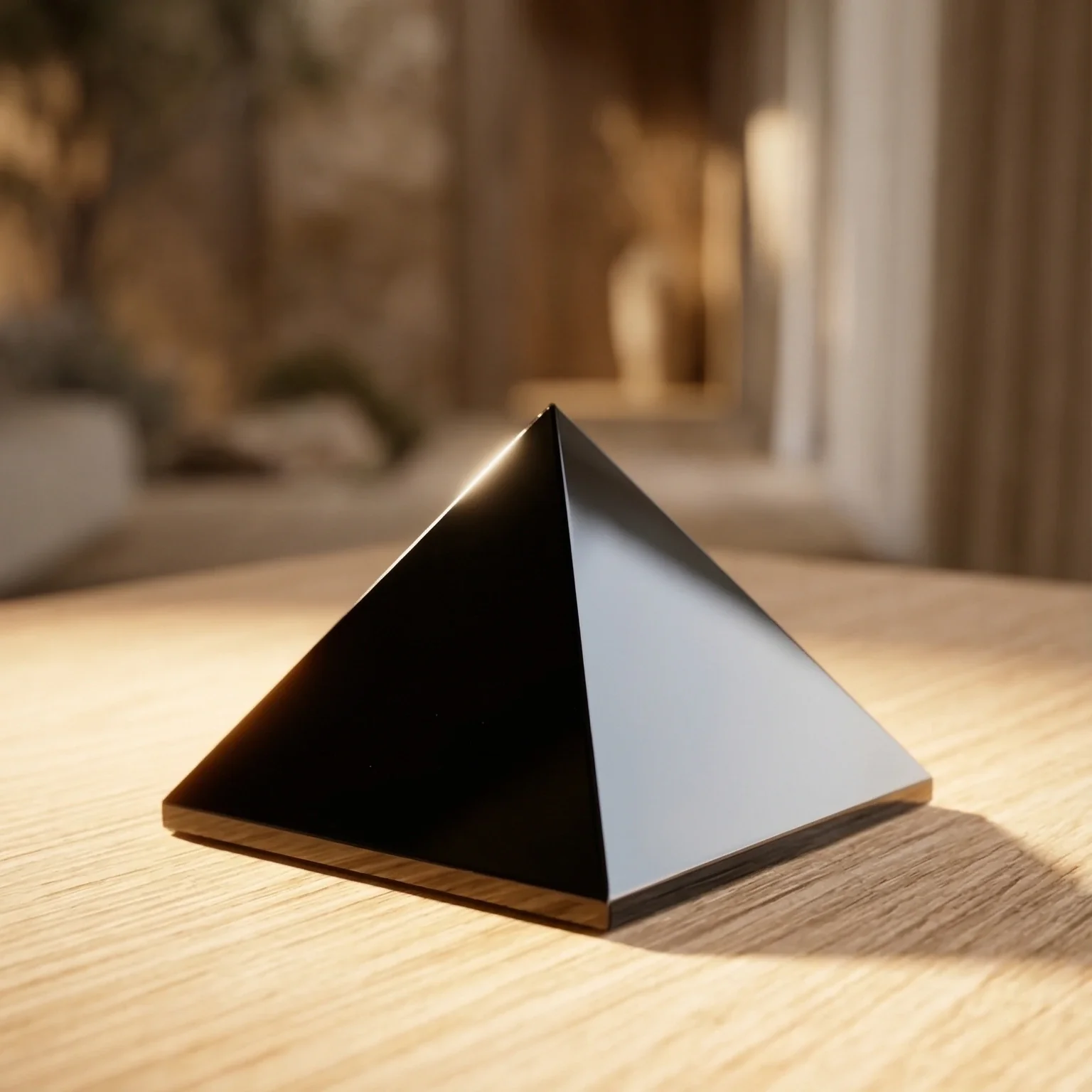 Protective Black Obsidian Pyramid - Image 3
