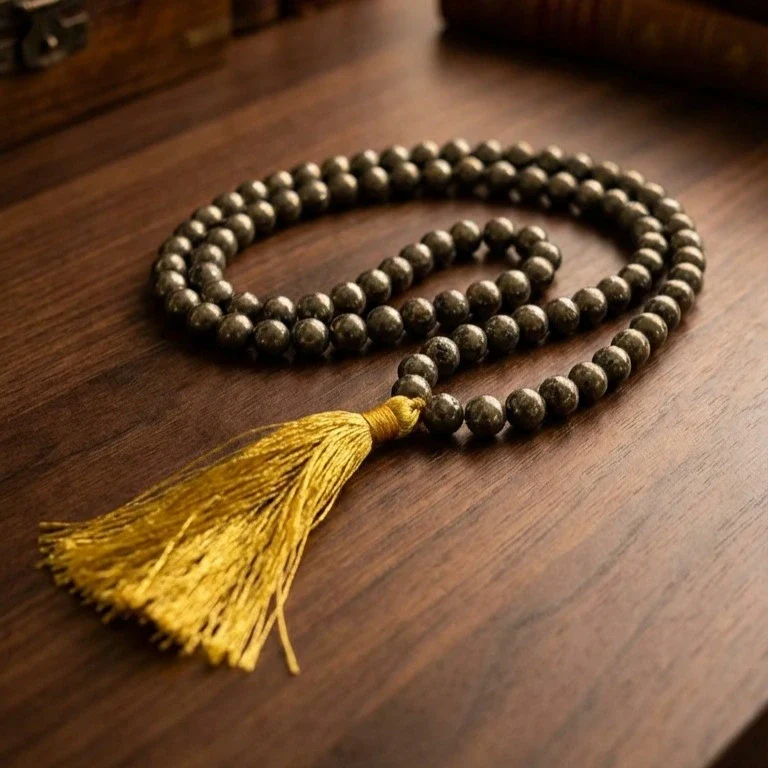 Raw Pyrite Mala - Image 4
