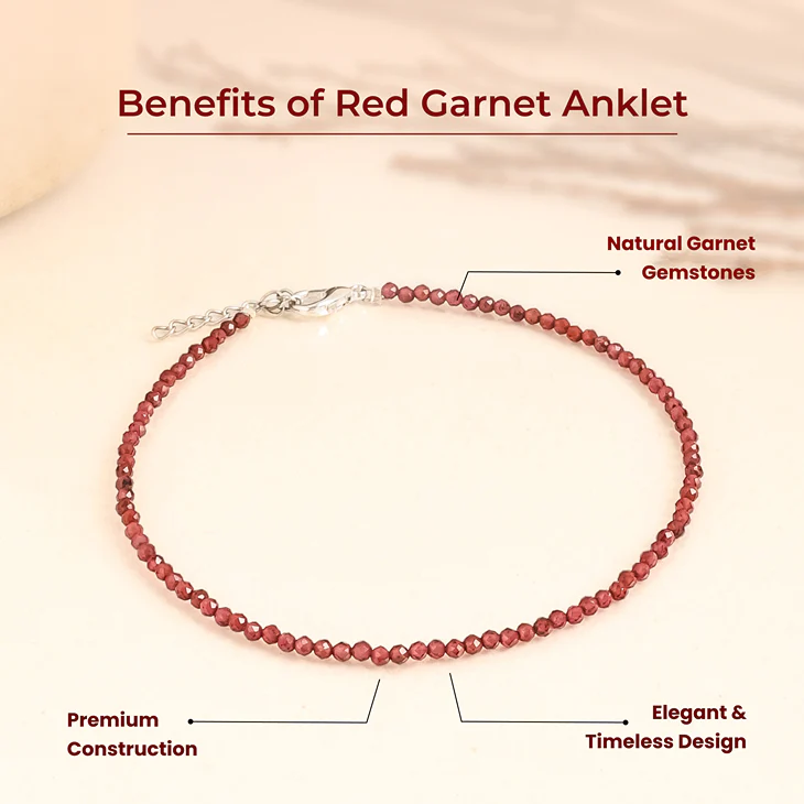 Red Garnet Anklet - Image 4