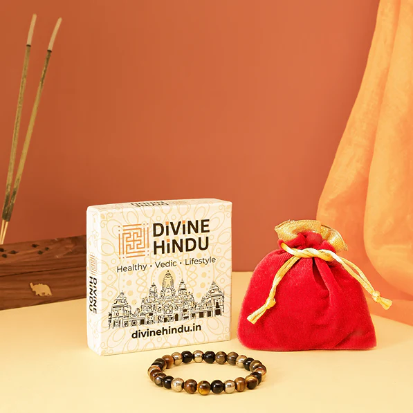 Tiger's Eye, Pyrite & Black Obsidian Triple Protection Wealth Bracelet - Image 9